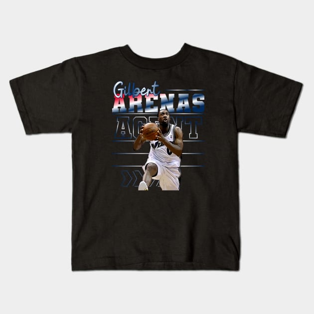 Gilbert Arenas Kids T-Shirt by Aloenalone